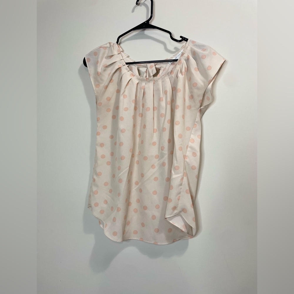Lauren Conrad  Pink Pastel Polka Dot Blouse